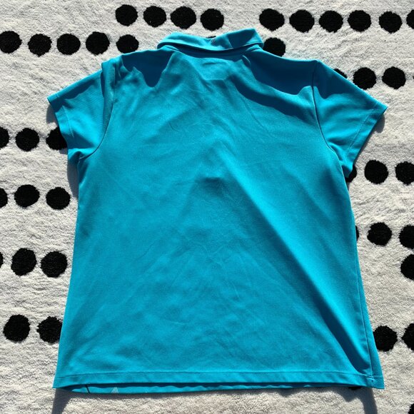 Izod Golf Blue Graphic Diamond Print Golf Polo Shirt - Picture 3 of 9